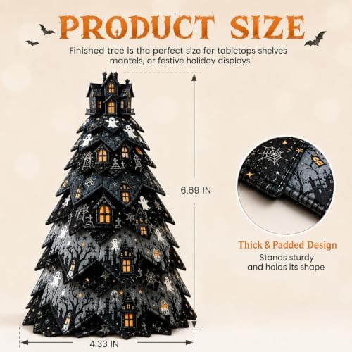 Daily Partner DIY Halloween Quilted Fabric Tree Kit - Image 3