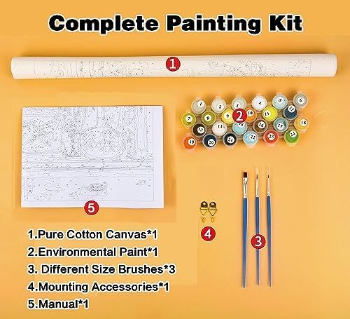 Meothan Paint by Numbers Kits for Adults Beginner 12''x16''(Castle) - Image 4