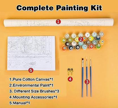Meothan Paint by Numbers Kits for Adults Beginner 12''x16''(Castle) - Image 4