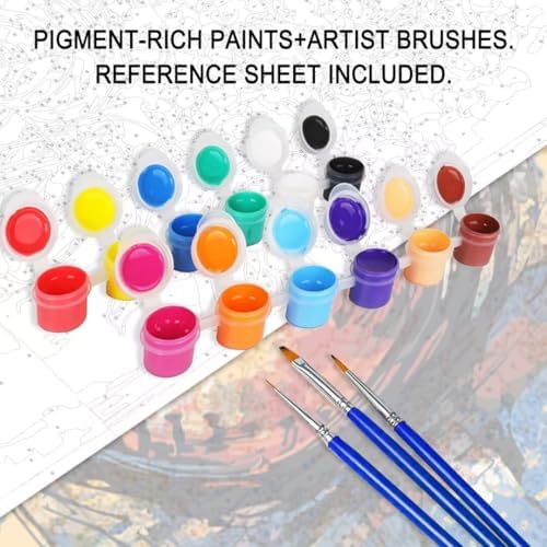 Garden Flowers Paint by Numbers for Adults and Beginner Yellow Sunflowers Picture Paintwork on Canvas Tropical Wildflower Easy to Painting with Brushes and Acrylic Pigment Home Decor Gift(16x20inch) - Image 7