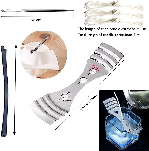 2PCS Lotus Sphere Candle Molds with Mold Punch Needle Large-Eye Wicking Needle for Candle Making Lotus Flower Ball Mold for Decoration Scented Candle DIY Clay Craft Soap Flower Specimen - Image 2
