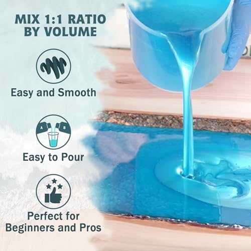 IGaiety Epoxy Resin Kit, 2 Gallon Crystal Clear Self-Leveling Resin - Image 5