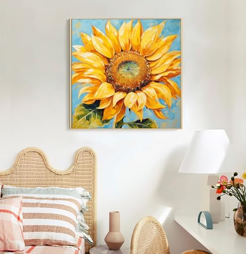 Offito Framed Paint by Numbers Kit for Adults Beginners, Sunflower - Image 3