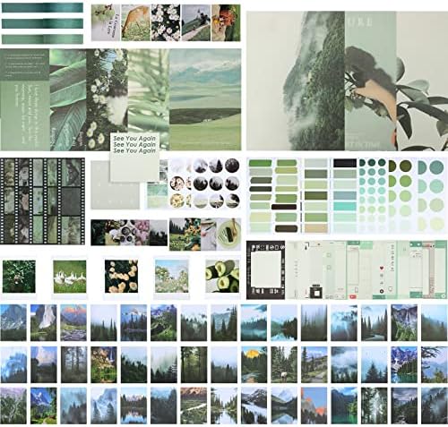 114 Pcs Aesthetic Scrapbook Kit DIY Junk Journaling Supplies, Nice Style by Tenare