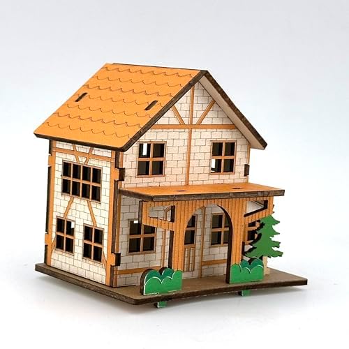 Log Cabin 3D Wooden House Puzzle,DIY Mini Building Model Kit，017 - Image 6