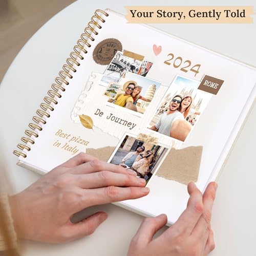 10"x10" Scrapbook Photo Album Linen Cover 20 Sheets 40 Pages White Paper - Image 4