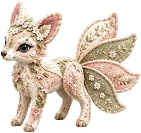 Forest DIY Patchwork Kit, DIY Fabric Animal Craft Kit, Forest Guardians Sewing Kit with Fabric & Accessories, Doll Making Set, Handmade Decor Ornament Gift for Craft Lovers (Fox) by Unknown