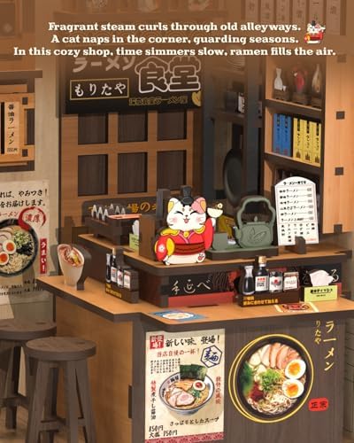 CUTEBEE Book Nook Kit - DIY Miniature House Japanese Street Ramen Shop - Image 5