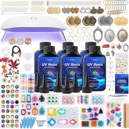 FUHITIM 600g UV Resin Kit with Light,Resin Kits for Beginners by FUHITIM