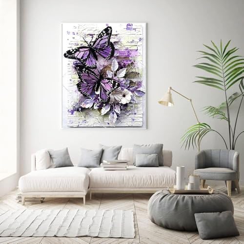 WUSARPLY Stamped Cross Stitch Kits,Flowers Needlepoint Butterfly Counted Cross Stitch Kits for Adults Beginners,Full Range of Cross-Stitch Stamped Kits Needlecrafts - Image 3