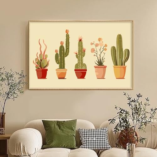 Camocin Framed Paint by Numbers Kit for Adults Beginners – Desert Cactus - Image 2