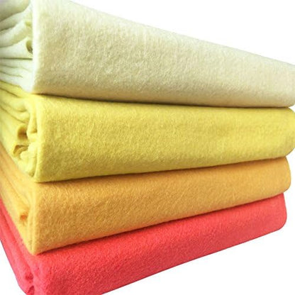 4pcs Thick 1.4mm Soft Felt Fabric Sheet Assorted Color Felt Pack DIY Craft Sewing Squares Nonwoven Patchwork (92x90cm Yellow) - Image 5