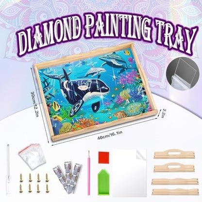 EWJRNSF Diamond Art Kits for Adults Wooden Serving Trays with Handles - Image 2