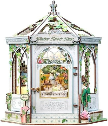 CUTEBEE DIY Miniature House Kit for Adults, Flower House Book Nook by CUTEBEE