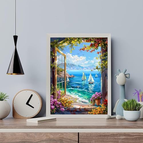 Arttoplus Beach Paint by Numbers Kit for Adults Beginner 16x20 inch - Image 4
