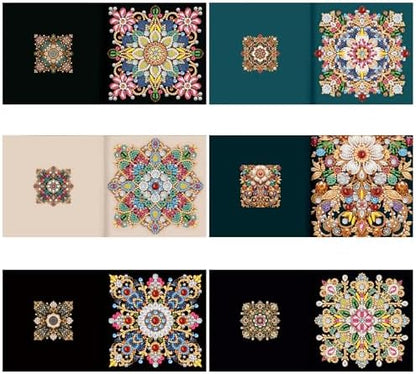 pigpigboss 6 Packs Mandala Diamond Art Greeting Card Kit - Image 3