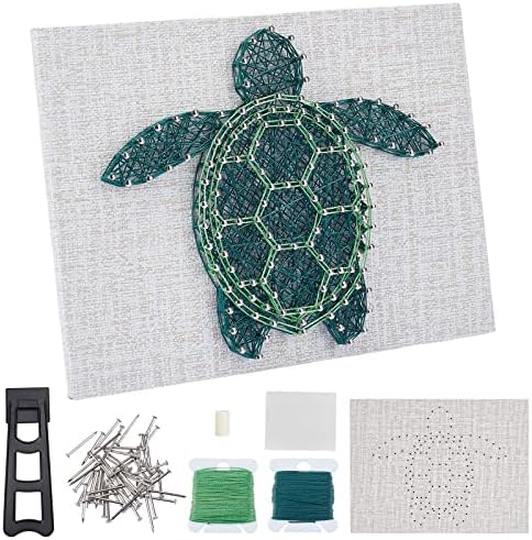 WEBEEDY 3D String Art Kit for Adults Beginners, DIY Sea Turtle String Craft Kit, Include All Necessary Accessories and Frame, Home Wall Poke Art Christmas Holiday Mother's Day Unique Decor Gift by WEBEEDY