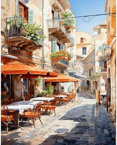 PRASIO Paint by Numbers Kit for Adults Beginner, Landscape Adult Paint by Number Kits on Canvas, DIY Acrylic Watercolor Oil Paint by Number for Adults for Home Decor Gift 16x20 Inch by Unknown
