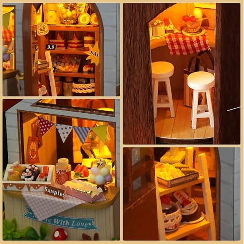 DIY Miniature House Kit, Mini House Building kit with Dust Cover for Adults - Image 4