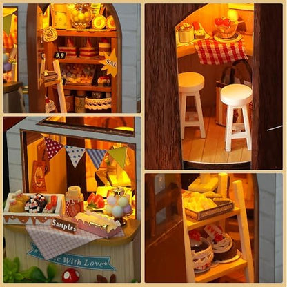 DIY Miniature House Kit, Mini House Building kit with Dust Cover for Adults - Image 4