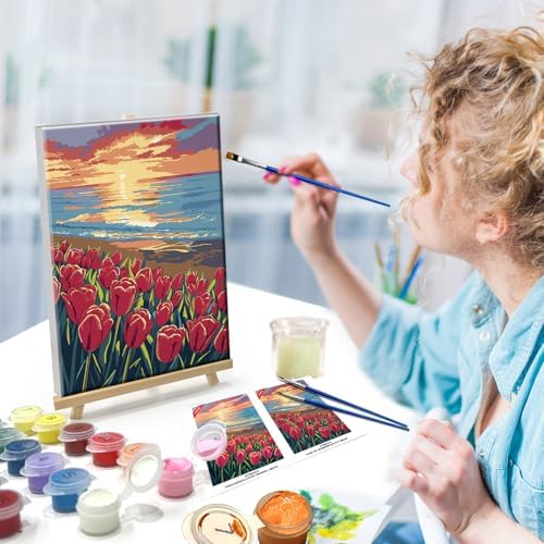 ATDMS Paint by Numbers Kit for Adults with Frame, 8 x 12 Inch - Image 4