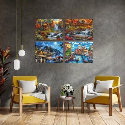 DOTSOPS 4 Pcs Landscape City Diamond Painting Kits Art Adults Painting Kit - Image 6