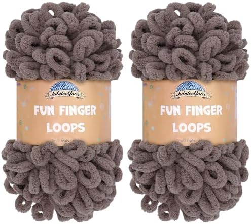 JubileeYarn Fun Finger Loops Yarn - Cacao - 2 Skeins by BambooMN