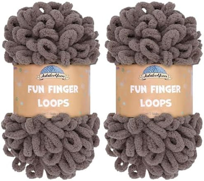 JubileeYarn Fun Finger Loops Yarn - Cacao - 2 Skeins by BambooMN
