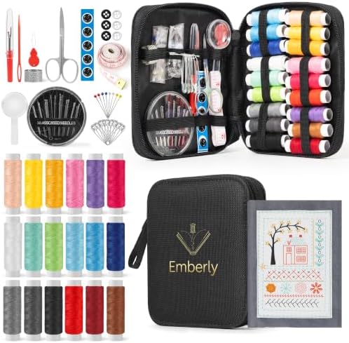 Emberly Stitch Book Kit – Embroidery & Sewing Set for Beginners with Starter Projects, Tutorial, Patterns & Tools – DIY Craft Kit for Stitching, Needlepoint & Cross-Stitch by Unknown