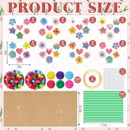 Motipuns 48 Set Graduation DIY Paper Crafts Flower Bouquet Craft Kit Bouquets Make Your Own Tulip Thankful Gifts for 2026 End of Year Last Day of School Gifts Home Classroom Activities - Image 3