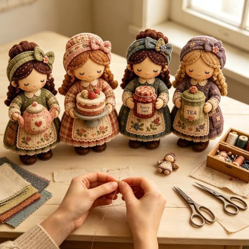 Patch Work DIY Kit - Beginner Sewing Set for Handmade Doll Decor - Image 3