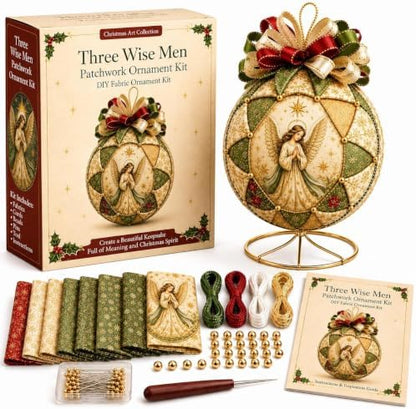 Christmas Nativity Patchwork Ornament DIY Kit, Handmade Quilted Fabric by Unknown