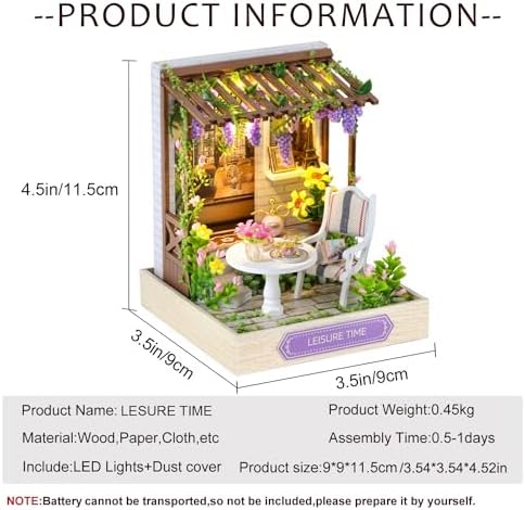 CUTEROOM DIY Doll Room Miniature Furniture Wooden House Kit-Lesure Time - Image 2