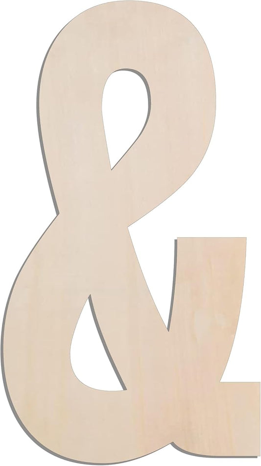MGTECH 17 Inch Large Wooden Symbol &, 1/4 in Thick Big Wood Symbol for Crafts and Wall Decor