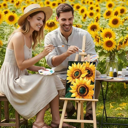 Cholemy 36 Pcs Paint and Sip Kit Gift for Adults 8''x10'',Sunflower - Image 6