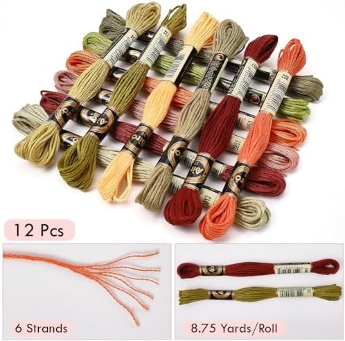 12 Skeins 105 Yards Variegated Embroidery Floss Thread for Craft - Image 2