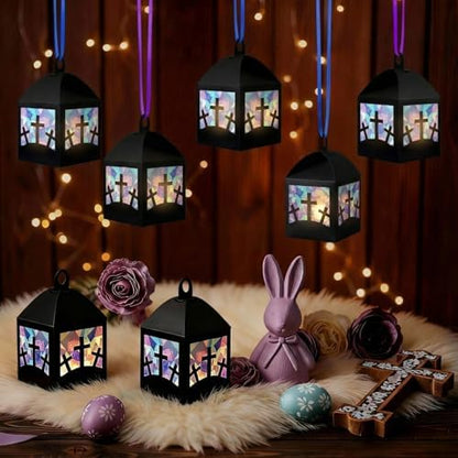 Maitys 16 Sets Christian Cross Paper Lantern Suncatcher Craft Kits - Image 4