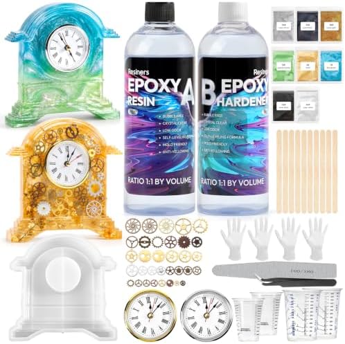 Resiners 32oz Epoxy Resin Clock Making Kit for Resin DIY Craft by Resiners