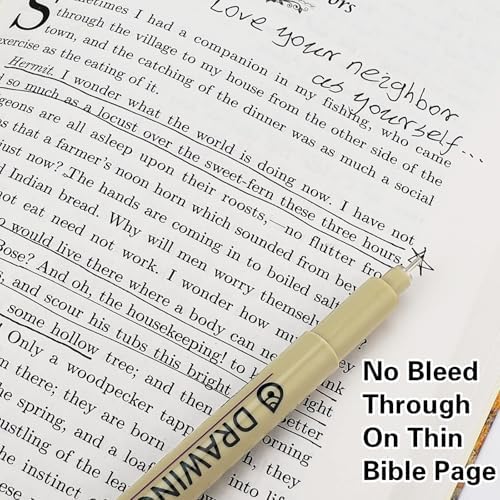 Muchcute Extra Fine Point Writing Pens,6 Black 0.25mm Smooth No Bleed Bible - Image 4