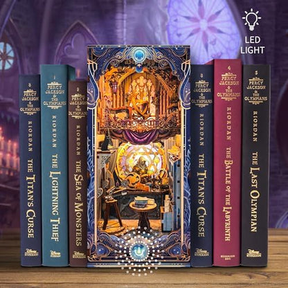 3D Puzzles Book Nook Kit, DIY Miniature Book Nook Kit Creative Decorative with LED Lights Bookend Bookshelf Insert for Adults Teens-Star Map Secrets(SQ -35) - Image 2