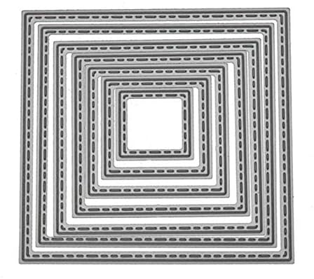 Cutting Dies Handmade DIY Paper Cards Album Decoration Stencils Template Embossing for Card Scrapbooking Craft (Square-Self) - Image 4