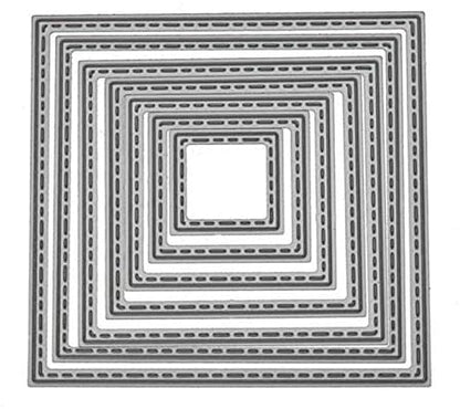 Cutting Dies Handmade DIY Paper Cards Album Decoration Stencils Template Embossing for Card Scrapbooking Craft (Square-Self) - Image 4