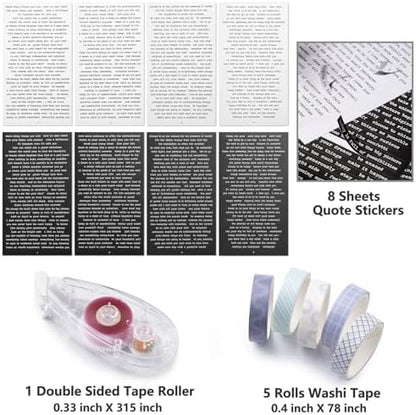 JOYCHOIC Vintage Scrapbooking Supplies Aesthetic Journaling Kit, Scrapbook Papers Quote Stickers TN Notebook Large Collection for Bullet Junk Journal, Planner DIY Arts Craft Collage, Beginners - Image 5
