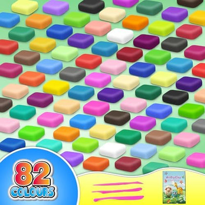 Air Dry Clay 82 Colors, Modeling Magic Clay Gift for Kids - Image 2