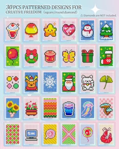 ForeverYoung Freestyle Mini Diamond Art Cards, Design B – Square, No Drills - Image 6