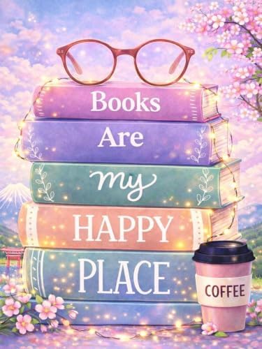 MYBISYMQQ Stack of Books Stamped Cross Stitch Kit, Embroidery 11.8x15.7in by Unknown