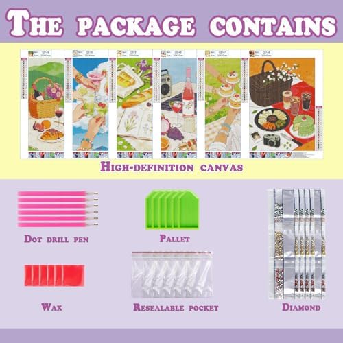 DOTSOPS 5D Picnic Diamond Painting Kits for Adults Camping Diamond Art Kits - Image 3