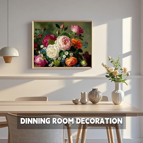 TINDAY Paint by Numbers Kit for Adults Paint by Number for Adults Beginner Peony Painting by Number for Adult Flowers on Canvas Acrylic Painting Wall Decor 16x20 in - Image 4