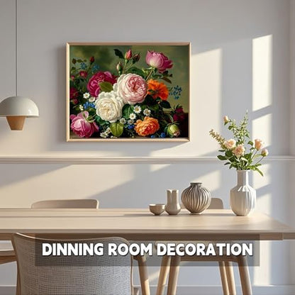 TINDAY Paint by Numbers Kit for Adults Paint by Number for Adults Beginner Peony Painting by Number for Adult Flowers on Canvas Acrylic Painting Wall Decor 16x20 in - Image 4