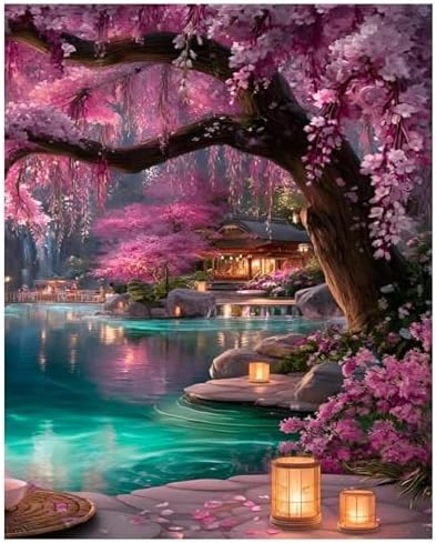 Tree Paint by Numbers Kit for Adults, Adult Paint by Number Kits 16x20 Inch by hkejoi